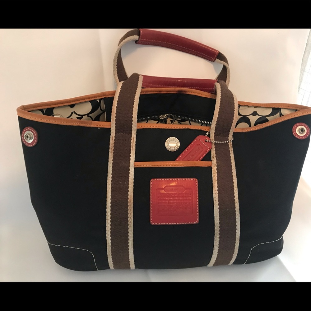 Coach canvas tote